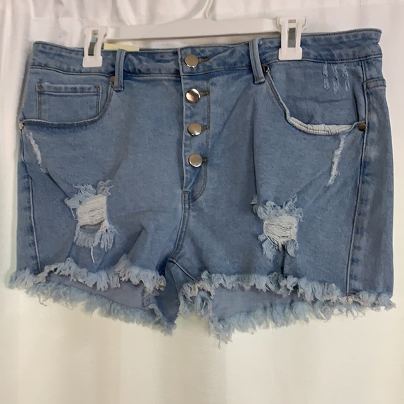 2 Nwt American Bazi 1X Denim Jogger Shorts - Picture 5 of 10